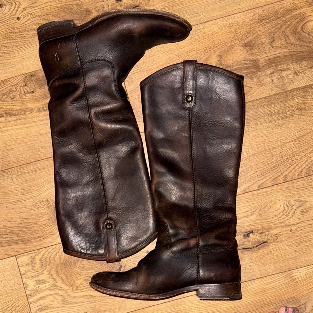 Frye Dark Brown Leather Boots